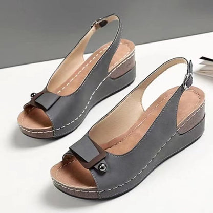 Soft-soled fish mouth sandals women