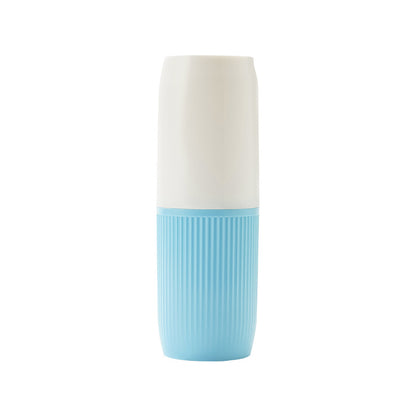 Juego de vaso para enjuague bucal y cepillo de dientes portátil para viajes 