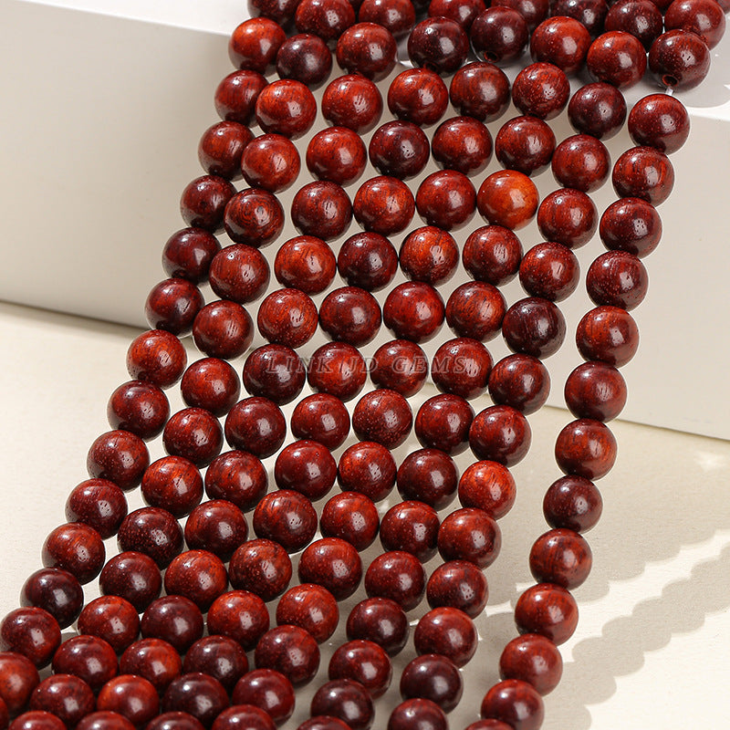 Blood sandalwood beads Zambia lobular red sandalwood beads