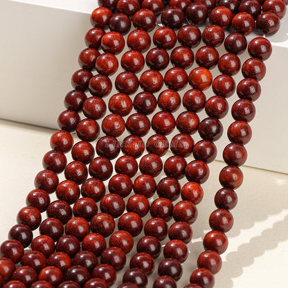 Blood sandalwood beads Zambia lobular red sandalwood beads