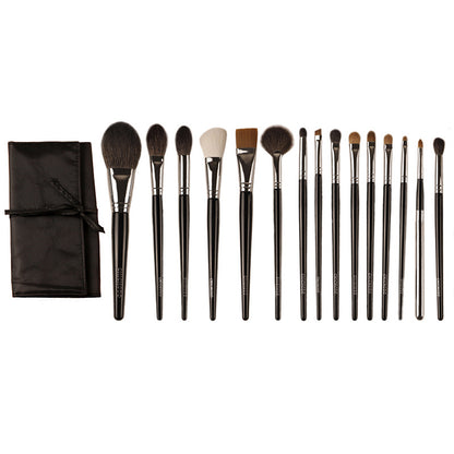 Juego de brochas de maquillaje de pelo de animal Qingyun de 15 piezas 