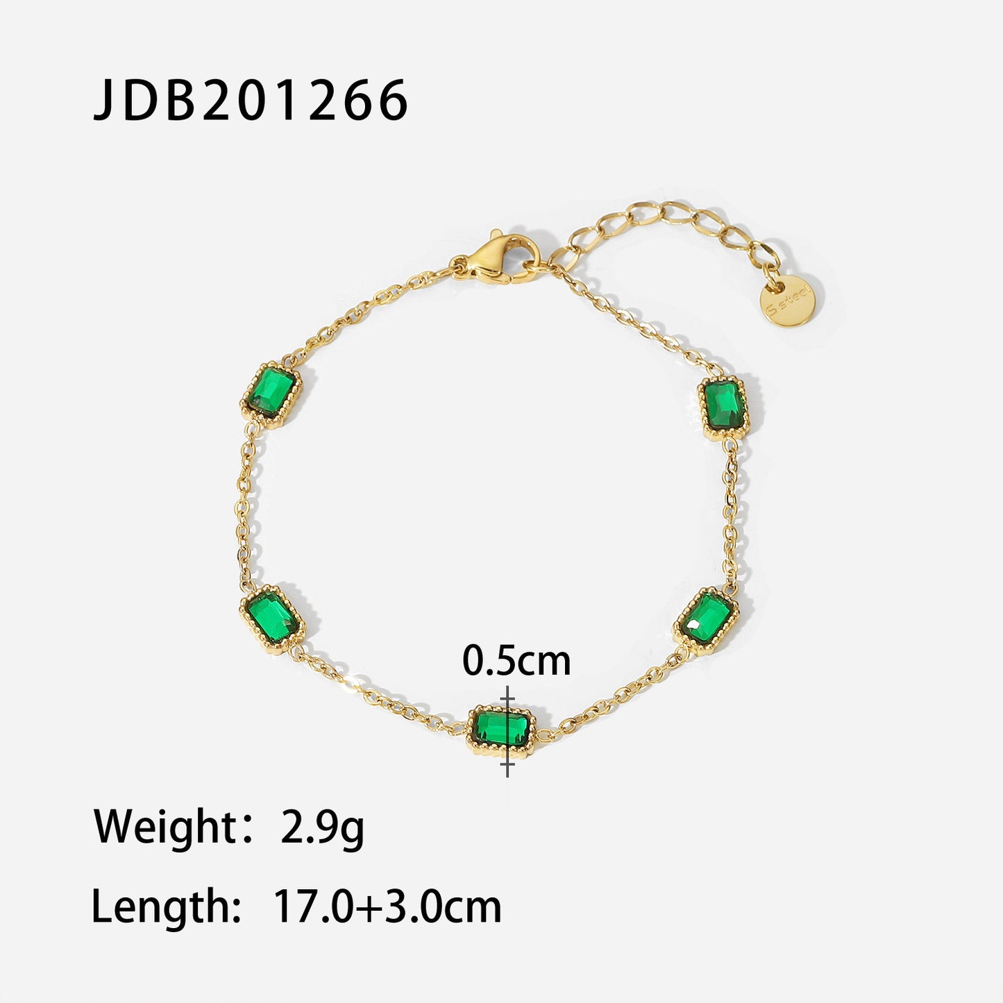 Emerald Zircon Necklace Bracelet