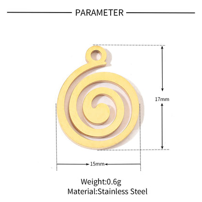 20 pcs/bag Flower Mountain Crown Titanium Steel Pendant