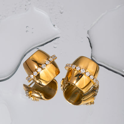 Heart Shape Geometric Titanium Steel Earrings