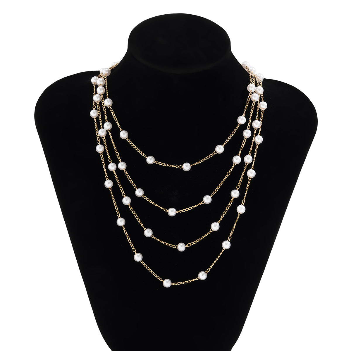 Versatile Beaded Pearl Multi-layer Necklace