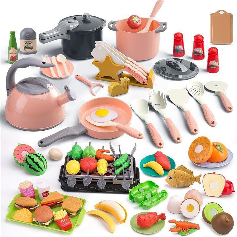 Cocina de simulación para bebé, olla arrocera eléctrica grande con sonido y luz, juego de juguete para juego de imitación 