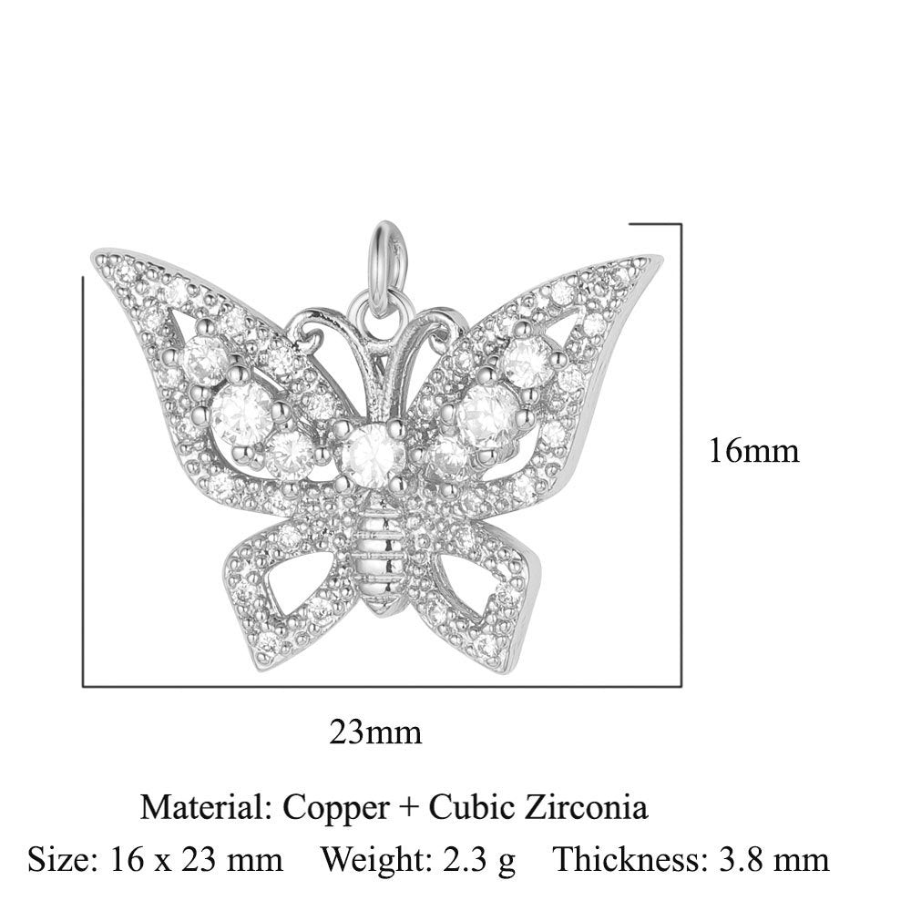 Copper Zircon Cross Virgin Necklace Pendant