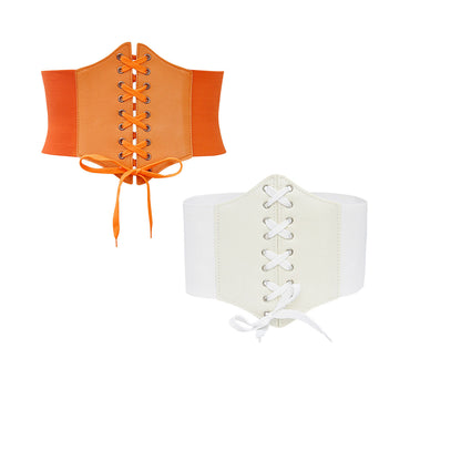 Elastic waist width belt