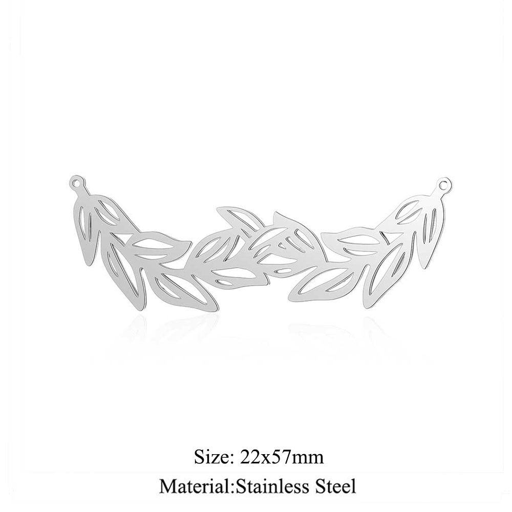 5 pcs/titanium steel large pendant flower diamond conch