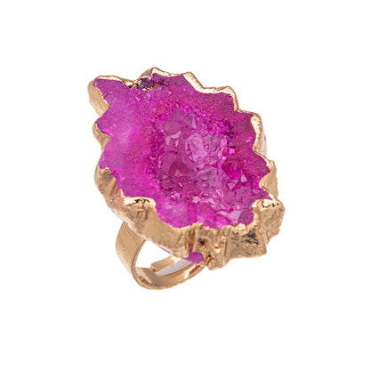 Crystal Cave Sunflower Slice Ring