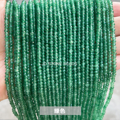 2 * 3Mm colorful chalcedony abacus beads loose beads