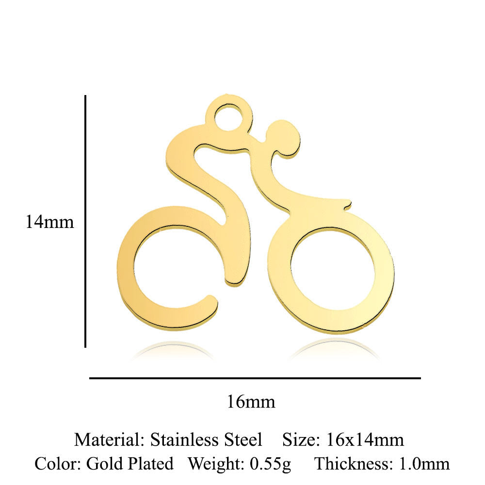 5 pcs/titanium-covered steel pendant map tree of life connection accessories