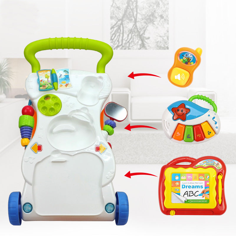 Baby Stroller Multi-Functional Walker Toy Early Education Musical Push Toy