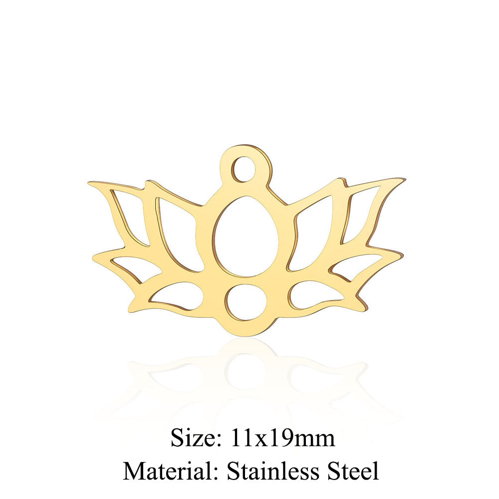 5 pcs/bag Feather wings Titanium steel pendant