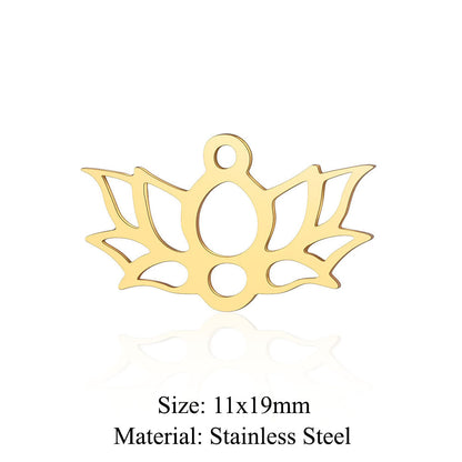 5 pcs/bag Feather wings Titanium steel pendant