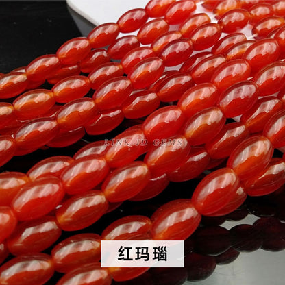 agate rice beads loose beads drum beads bucket beads DIY