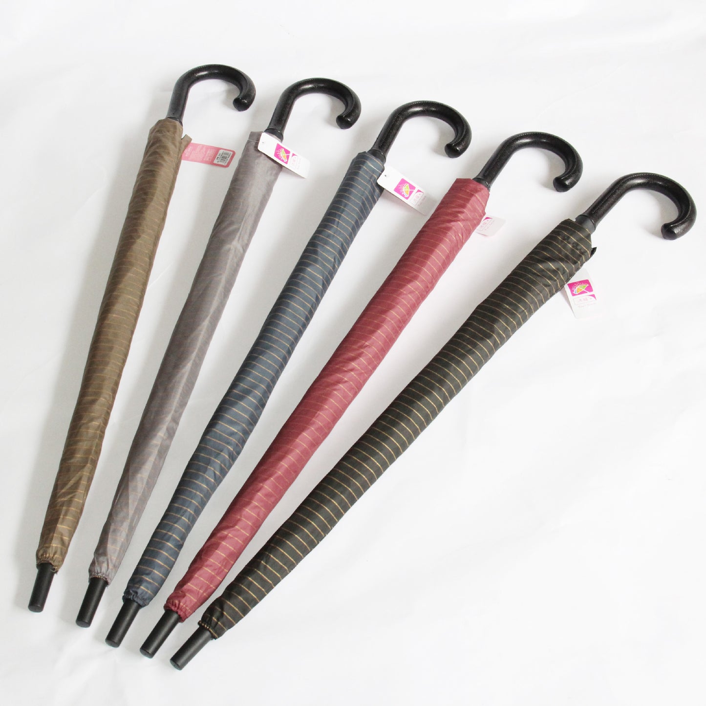 Striped Golf Umbrella Automatic Windproof Umbrella