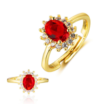 Cross eye zircon ring