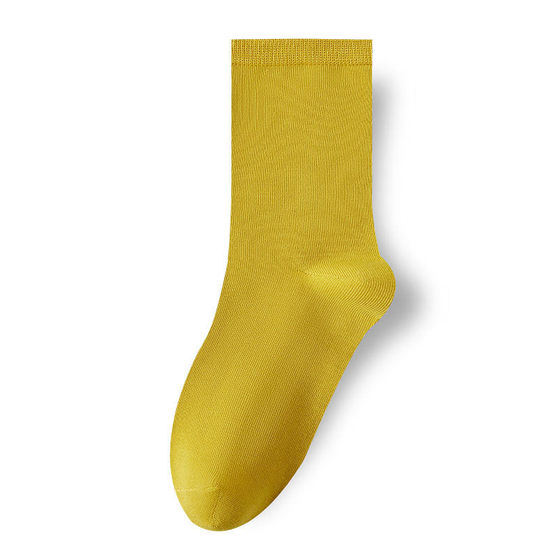 Spring-Summer Thin Breathable Solid Color Kids' Socks