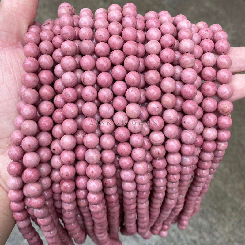 7A natural rosestone round beads