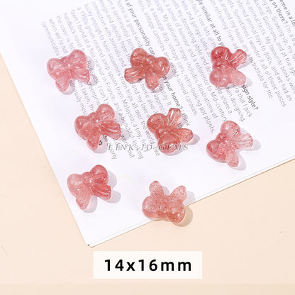 Gray Moonlight Pixiu Red Strawberry Crystal Pendant
