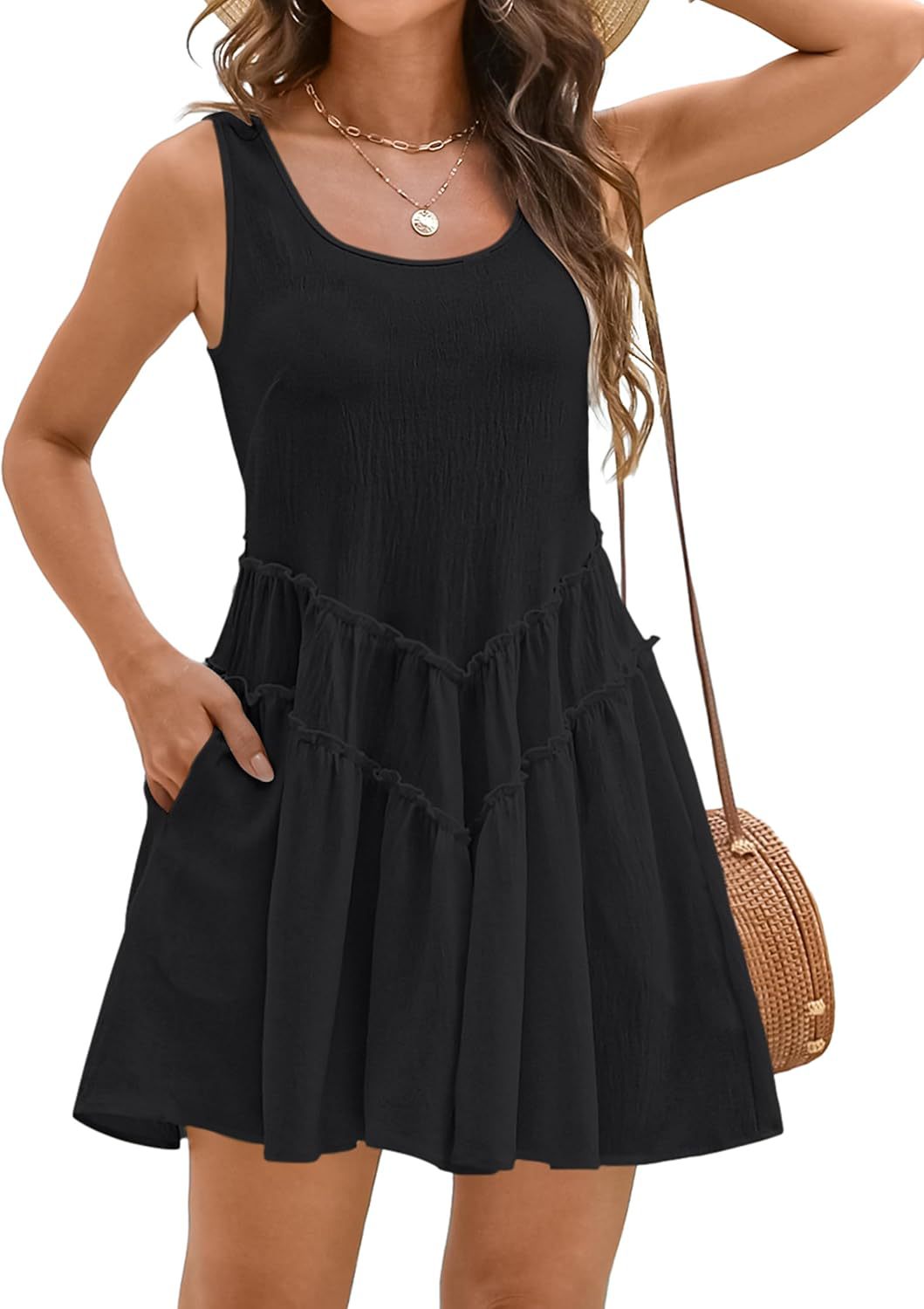 U-neck V-shaped lace dress