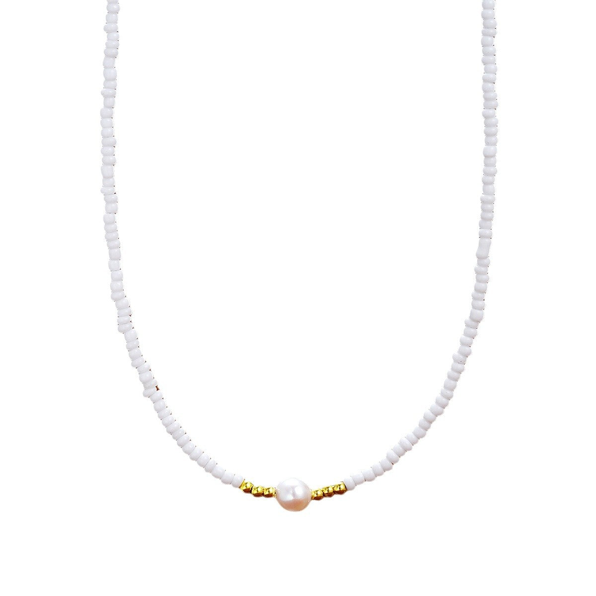 Imitation Pearl Rice Bead Necklace