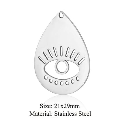 5 pcs/bag witch hat titanium steel eye pendant