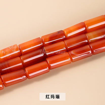 8 * 15Mm agate round tube beads