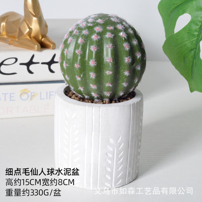 Simulation cactus green plant potted