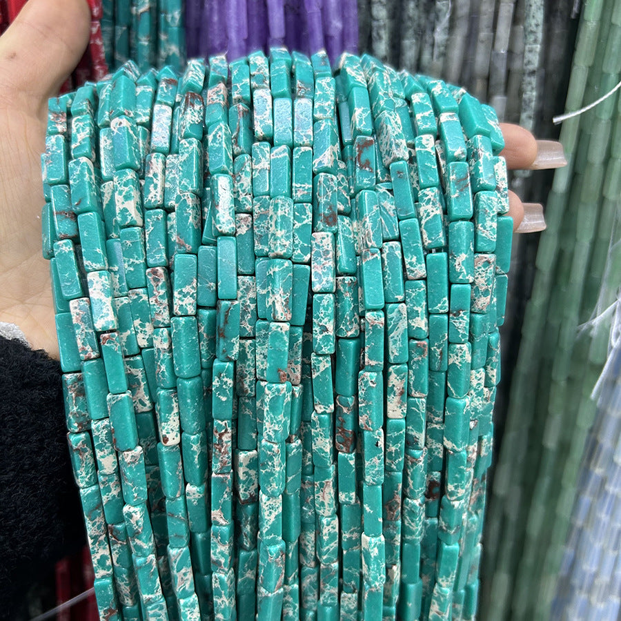 4*13mm long crystal agate cube special shaped beads