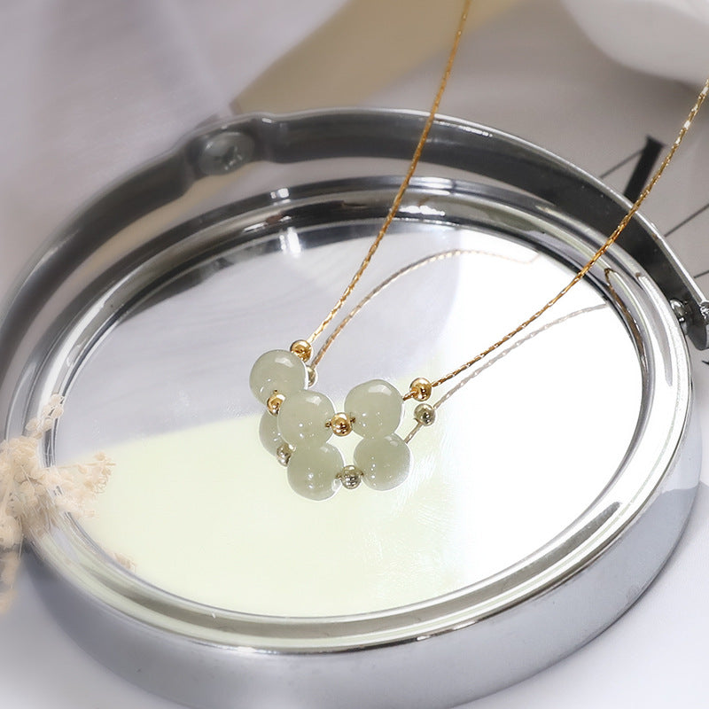 Women's Titanium Steel "Sansheng III" Non-Plated Collarbone Necklace