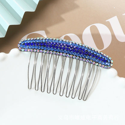 Acrylic rhinestone color pressure hair plug comb hairpin