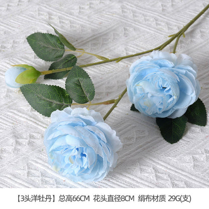 Artificial flowers blue series flowers plastic flowers wholesale