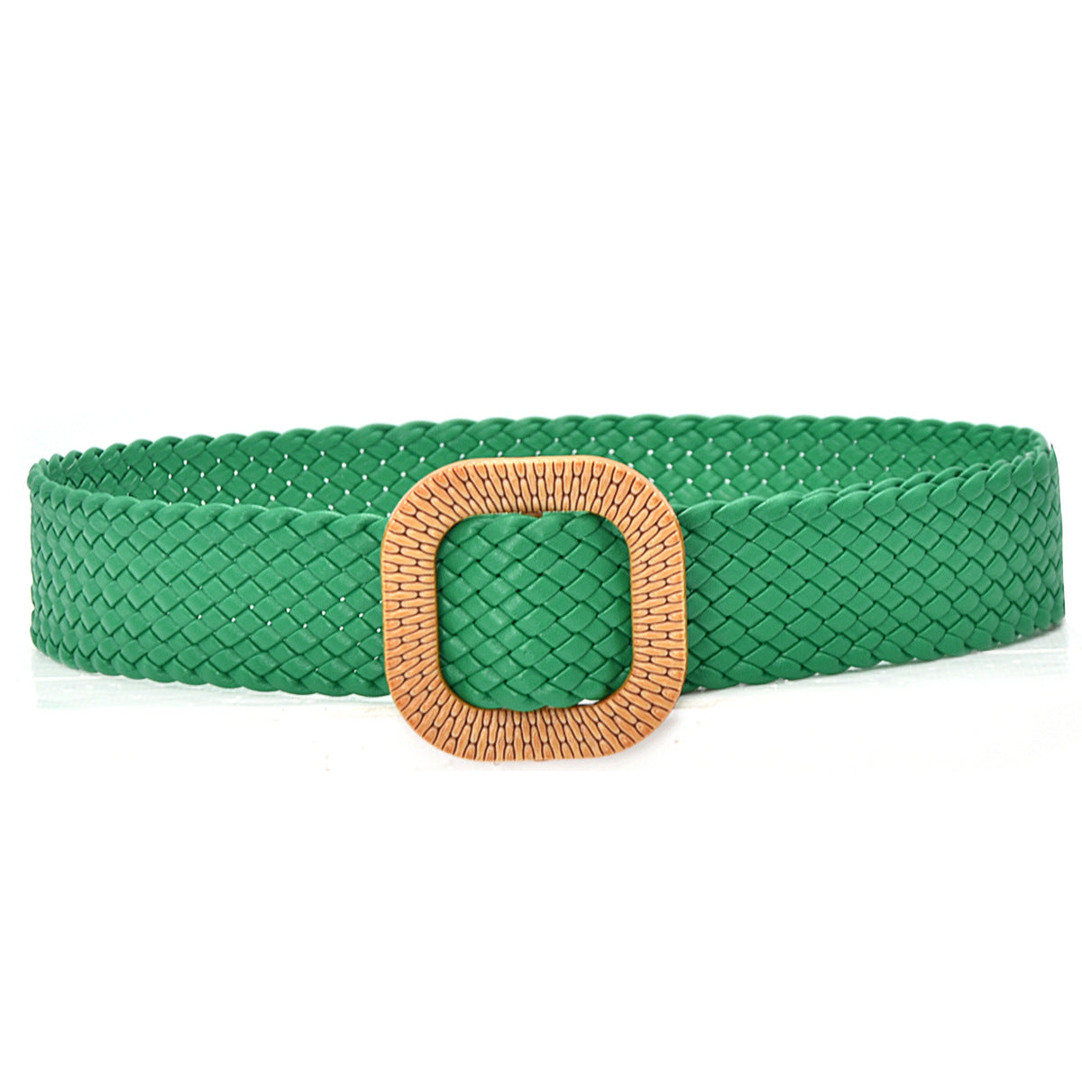 Colorful Round Buckle Belt Versatile Braided