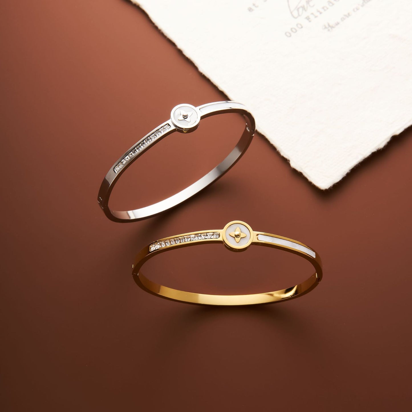 Titanium Steel Clover Diamond Bracelet