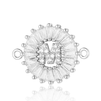 fashion 26 English letters copper zircon pendant