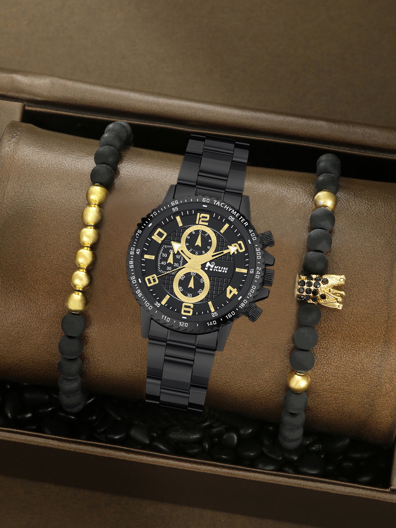 Automatic Mechanical Crown Bracelet Watch Set