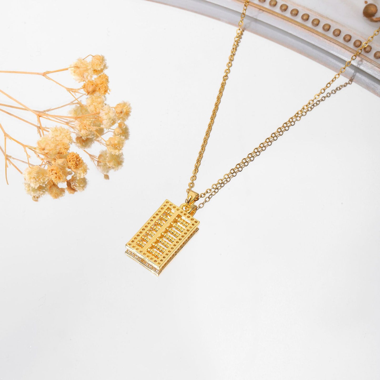 Titanium Steel Copper Pendant Necklace