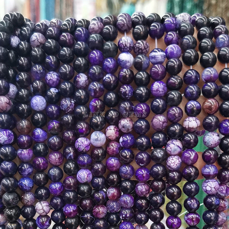 Colored fire agate loose beads