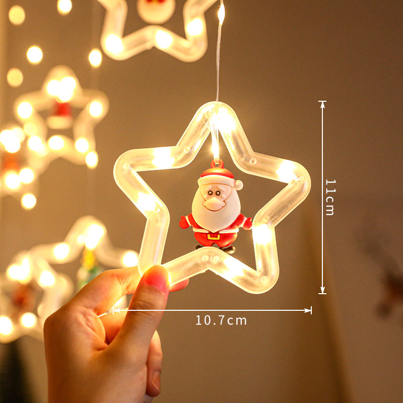 Five-pointed star curtain light LED star light string