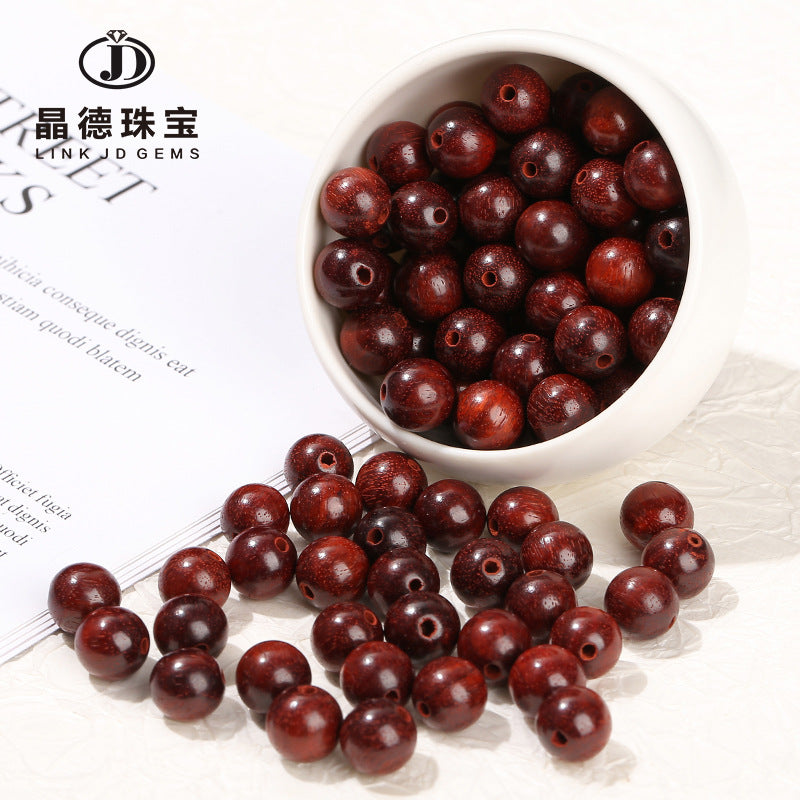 African Zambia blood sandalwood round beads woody loose beads