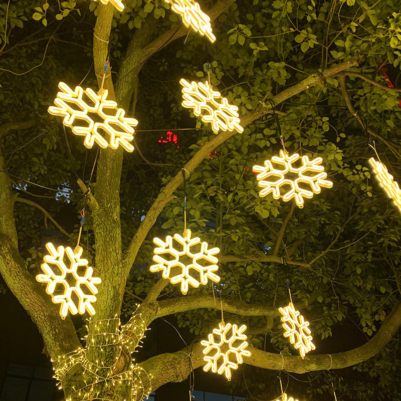 Outdoor waterproof LED snowflake light string lights
