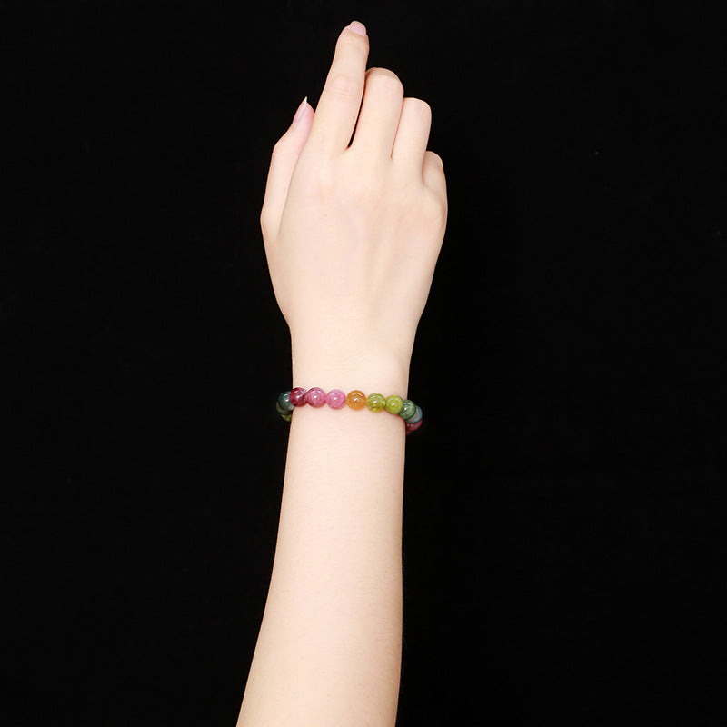 7A Natural Rainbow Tourmaline Bracelet