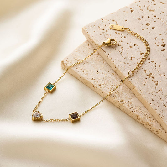 Titanium Steel Geometric Love Bracelet