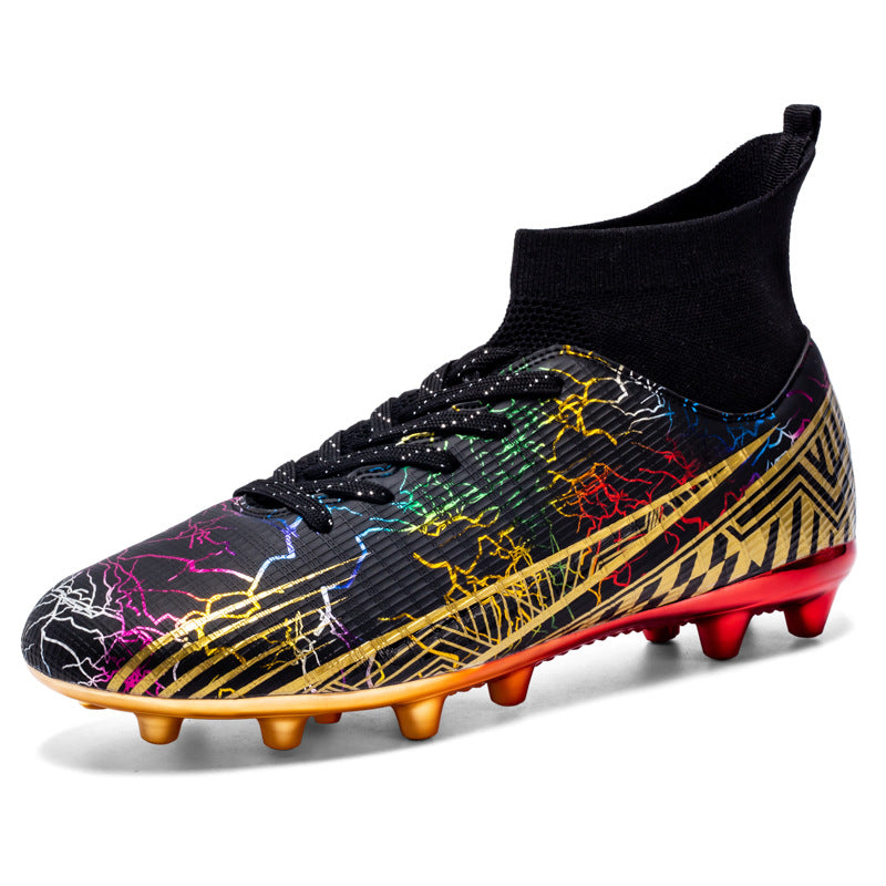 Gold-Plated AG Long Stud Soccer Shoes Youth Soccer Socks