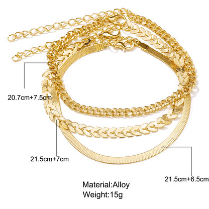 Fashion anklet three-piece set