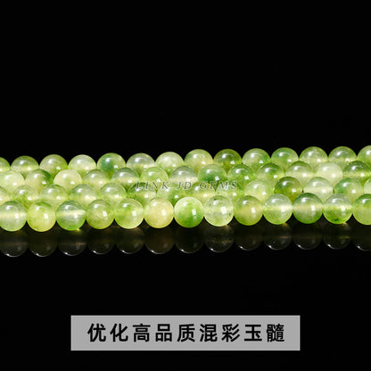 Colored jade round beads