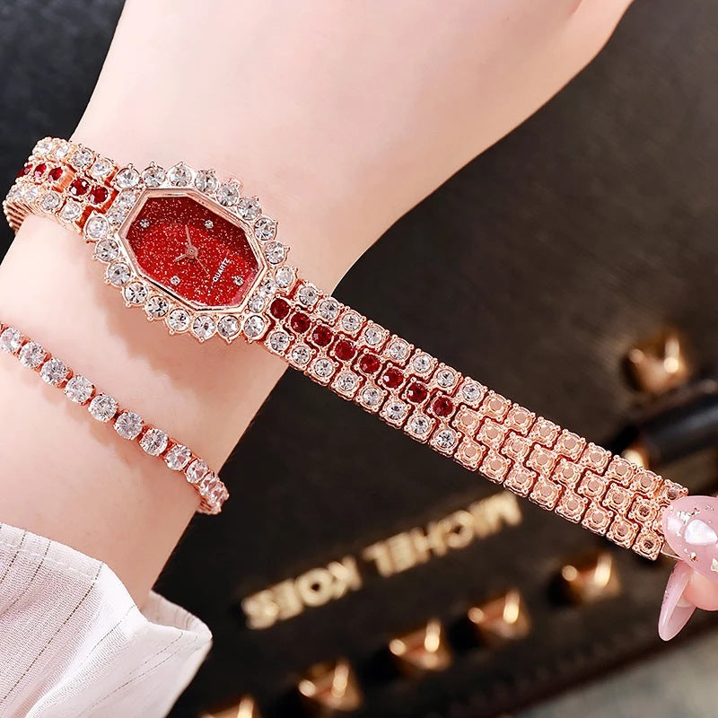Colorful Rhinestone Starry Sky Women's Quartz Watch