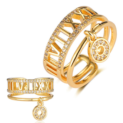 Pearl Flower Love Lock Bow Ring